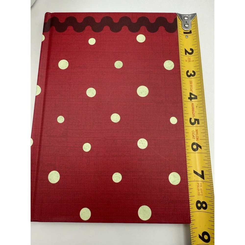 Hallmark Red Polka‎ Dot Hardcover Journal 8x6 Lined Notebook Retro Inspo 2AD4417